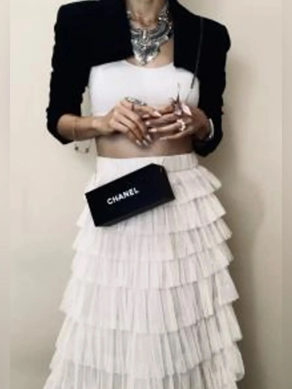 Anthropologie |Cupcakes & Cashmere Tiered Tulle Maxi Skirt. Dusty Pink